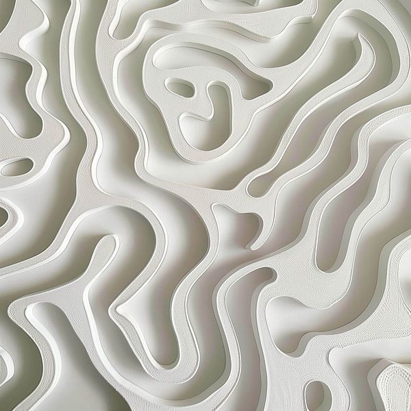 Organic Depths in Weiß und Beige von Color Square