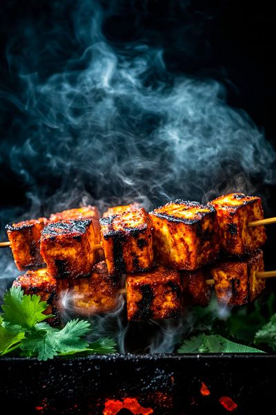 Gegrillte Spieße im Rauch – Aromatisch und köstlich von Poster Art Shop