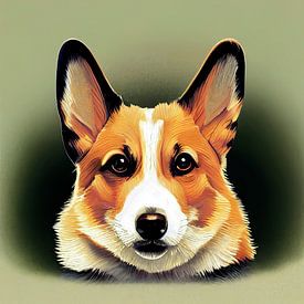 Welsh Corgi Illustration by Edsard Keuning