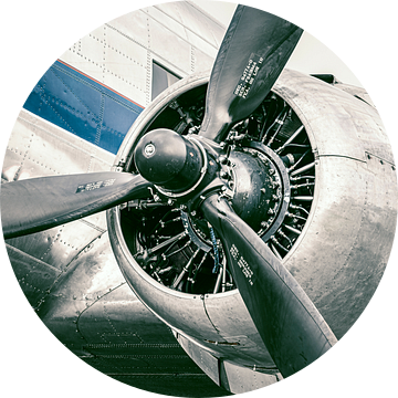 Vintage Douglas DC-3 vliegtuig propeller