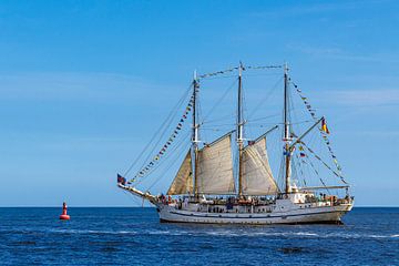 Sailing ships on the Baltic Sea during the Hanse Sail in Rostock by Rico Ködder