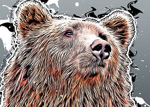 Art animalier de l'ours #bear sur JBJart Justyna Jaszke