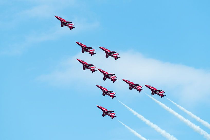 Royal Air Force displayteam de Red Arrows von Wim Stolwerk