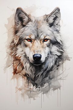 Wolf sketch van AlexEyck AI Art