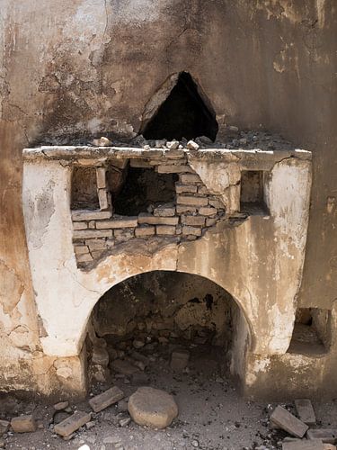Old dilapidated fireplace