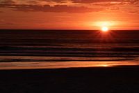 Ondergaande zon Texel