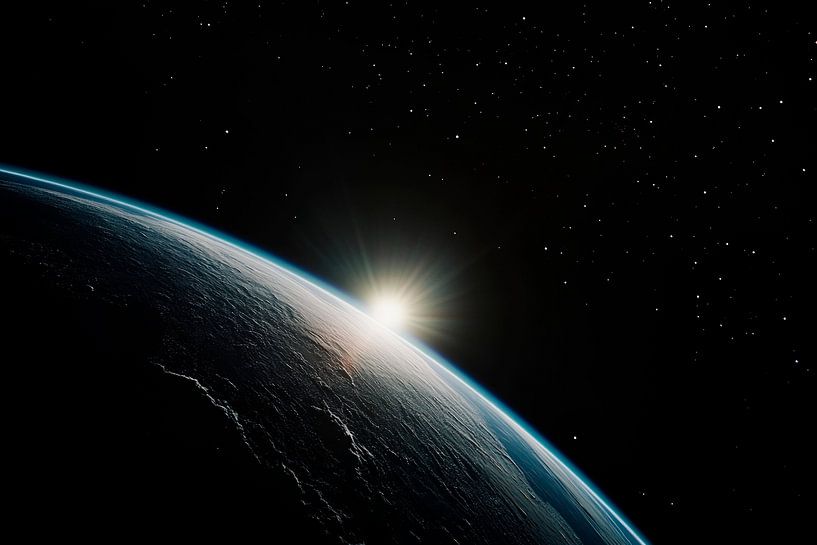 Zonsopgang over de aarde van Poster Art Shop