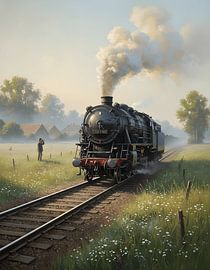 Stoom die de ochtendhemel raakt van Regan Frederick