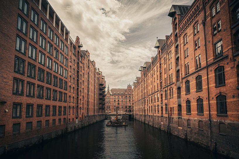 The Speicherstadt red brick warehouses in Hamburg by Jonas Röjestål
