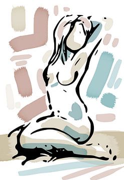 Minimal art nude model by Emiel de Lange