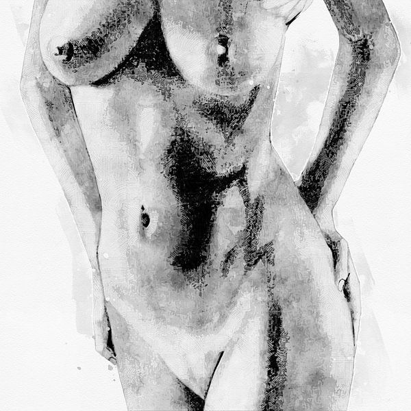 Naakt vrouwenlichaam (erotiek, kunst) van Art by Jeronimo