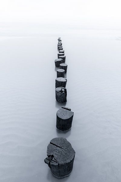 Zeeländische Kamine in Schwarz-Weiß von Sander Grefte