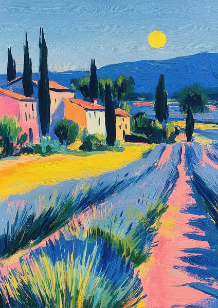 Provence Lavendelfeld Impressionismus von Niklas Maximilian