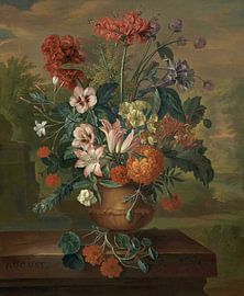 Douze mois de fleurs : Août, Jacob van Huysum