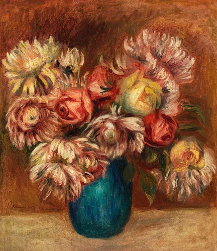 Renoir, Flowers in a Green Vase (1912)
