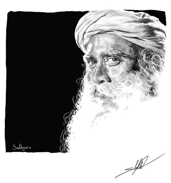 Portrait de Sadhguru par Skelte Braaksma