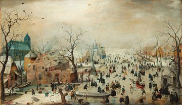 Winter landscape with skaters, Hendrick Avercamp by Ton Tolboom