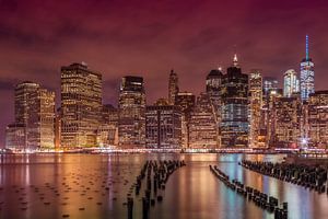 NEW YORK CITY Impression bei Nacht von Melanie Viola