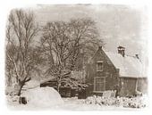 Oud huisje in de sneeuw van Corinne Welp thumbnail