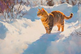 Snowcat winter by Poster Art Shop