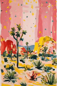 Abstract woestijnlandschap in warme kleuren