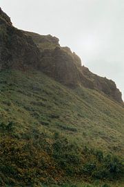 Green Iceland with sunset