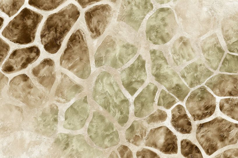 Giraffe Muster in Erdtönen abstrakte Textur von Eva Lee
