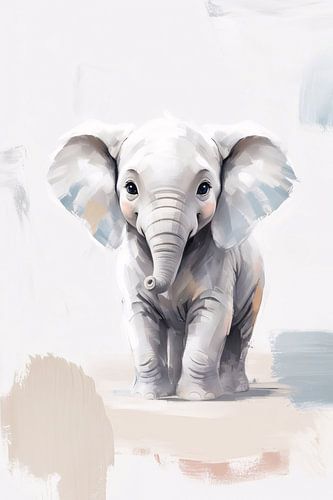 Mignon bébé éléphant dans l'art