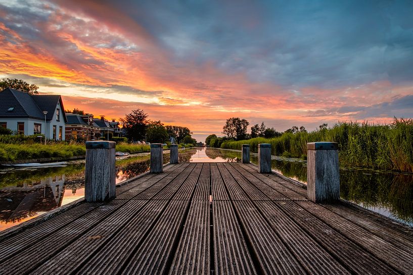 Sunset in Bedum by Ronnie Schuringa