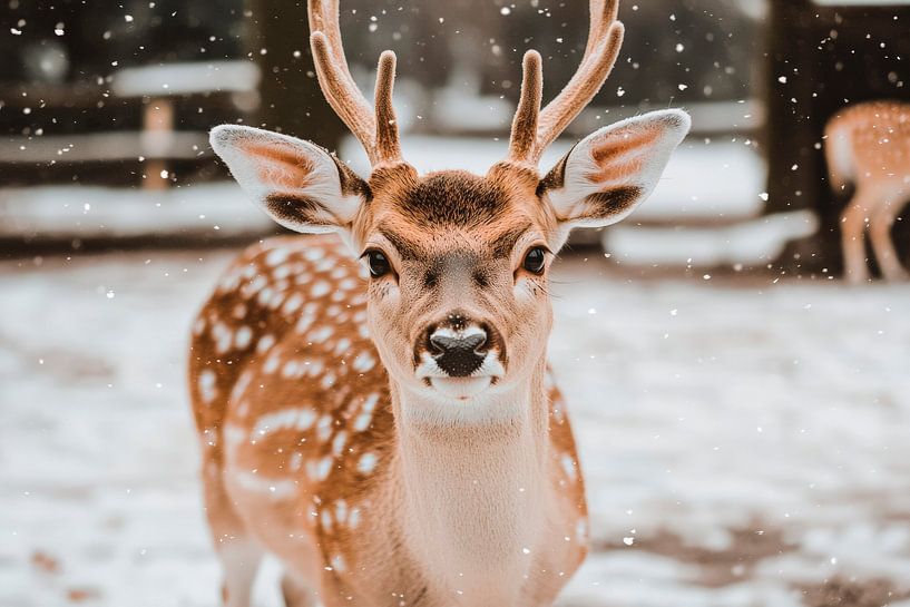 Winter deer by Poster Art Shop