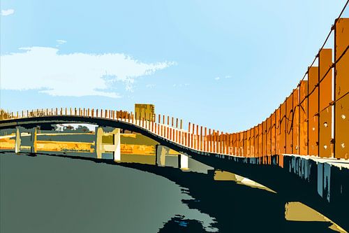 Zaligebrug over de Spiegelwaal, bij Nijmegen.