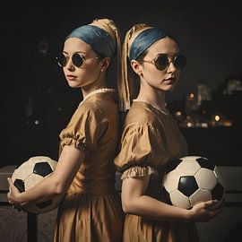 Girl[s] mit der Perle - Fußballmädchen von Emiel de Lange