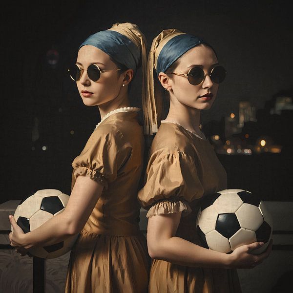 Meisje [s] met de parel - voetbal meiden van Emiel de Lange