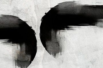 Moderne Scandinavische Penseelstreek Abstractie van Mad Dog Art