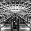 The futuristic architecture of the Washington DC Metro (black and white) by Arjan Schalken