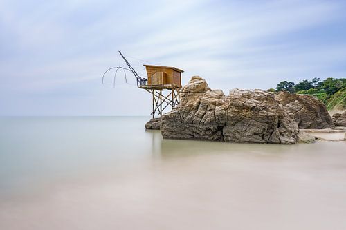 Fisherman's hut on the Atlantic Coast, Loire-Atlantique