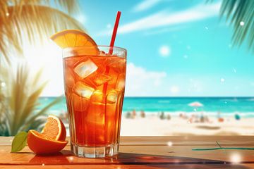Tropische cocktail in paradijs van Art Bizarre