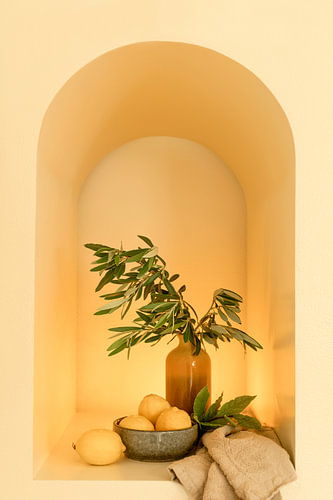 Mediterranean still life with lemons.