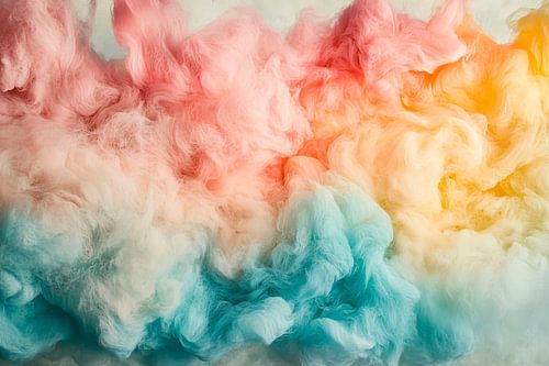 Pastelkleurige zee van wolken