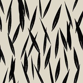 Modern artwork with black narrow leaves by Imaginative