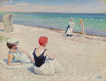 Meisje op het strand van Peter Balan