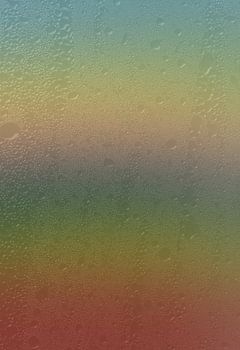 Farbenregen auf Glas