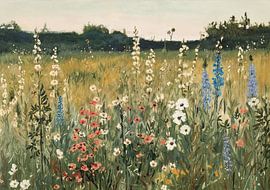 Fleurs sauvages Prairie Fauvisme Nature sur Niklas Maximilian