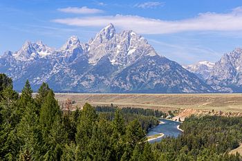 Grand Teton en Snake River, Wyoming, VS