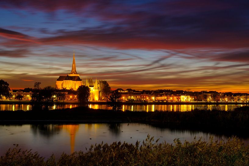 View on the Koornmarktspoort and Bovenkerk in the old town of Ka by Sjoerd van der Wal Photography
