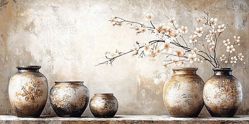 Oriental Spheres in Pale Beige