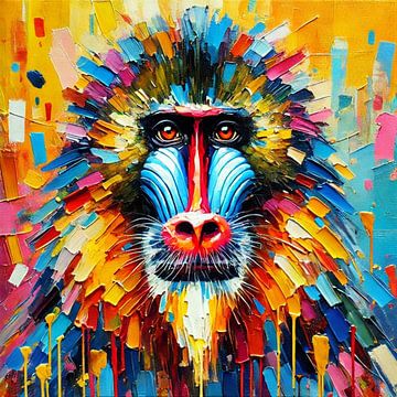 Abstract Mandrill by Eric Nagel