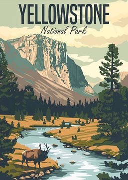 Sereniteit in Yellowstone van Silvina Khan