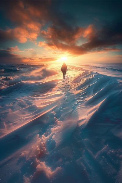 Winterromantik bei Sonnenuntergang von fernlichtsicht