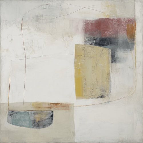 Abstracte compositie in Japandi stijl